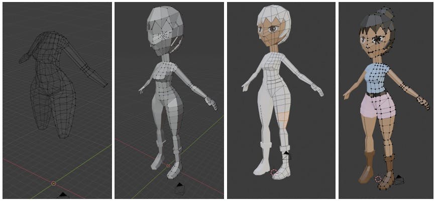 Create Character in Blender