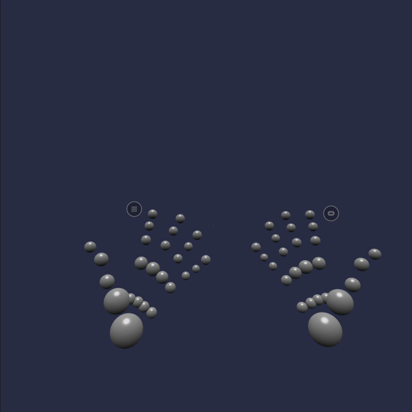 BabylonJS WebXR Hand tracking spheres